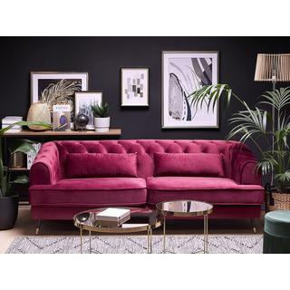 Beliani 3 Sitzer Sofa aus Samtstoff Glamourös SLETTA  