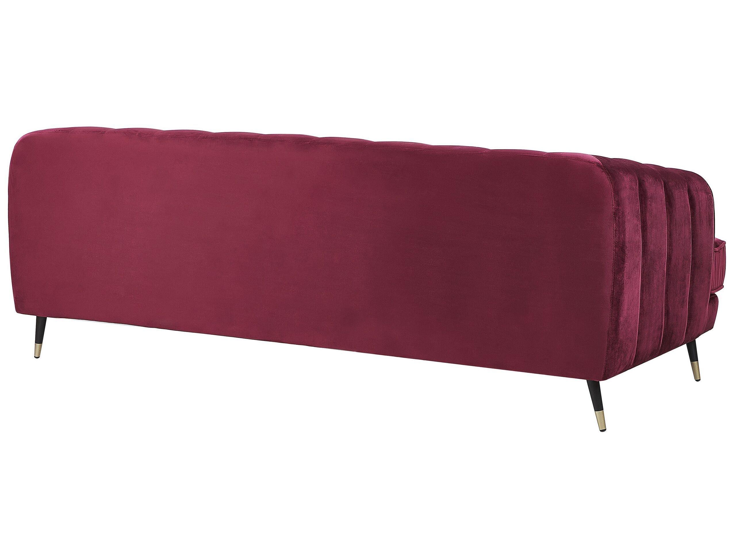 Beliani 3 Sitzer Sofa aus Samtstoff Glamourös SLETTA  