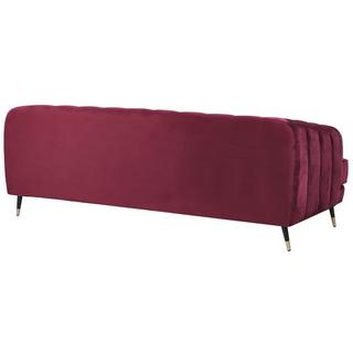 Beliani 3 Sitzer Sofa aus Samtstoff Glamourös SLETTA  