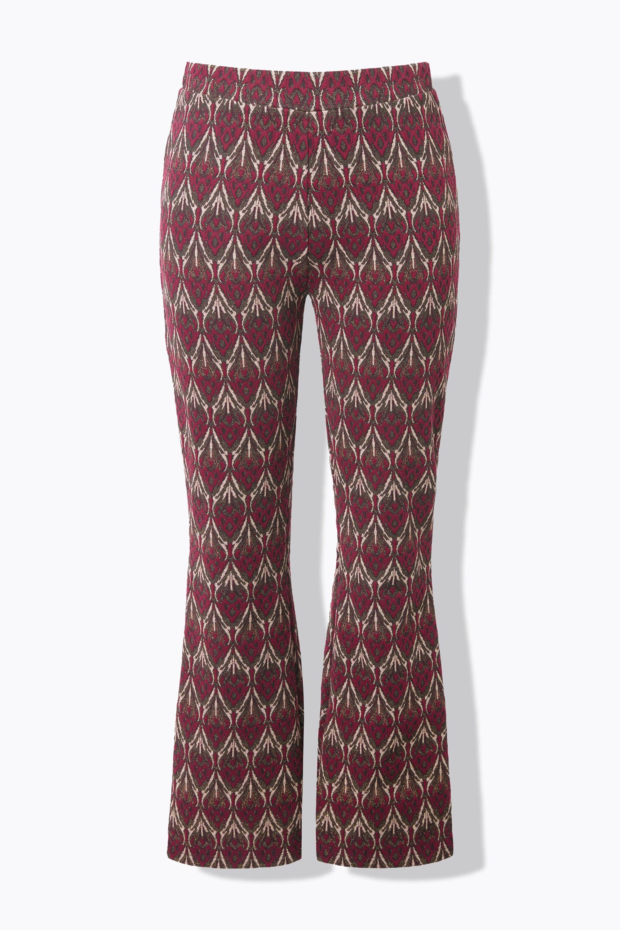 Studio Untold Pantalon à Pattes d'Éléphant Jambes Évasées Jacquard Paillettes  