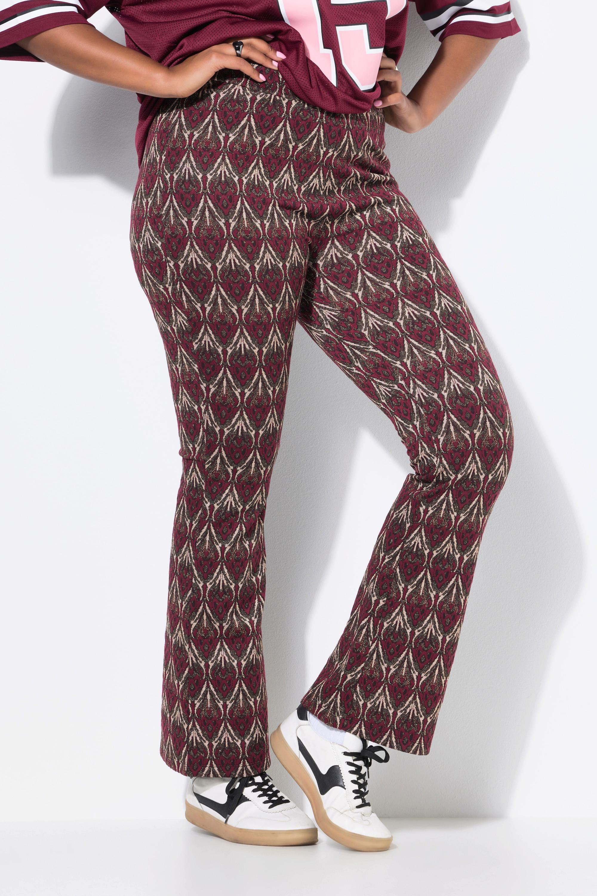 Studio Untold Pantalon à Pattes d'Éléphant Jambes Évasées Jacquard Paillettes  