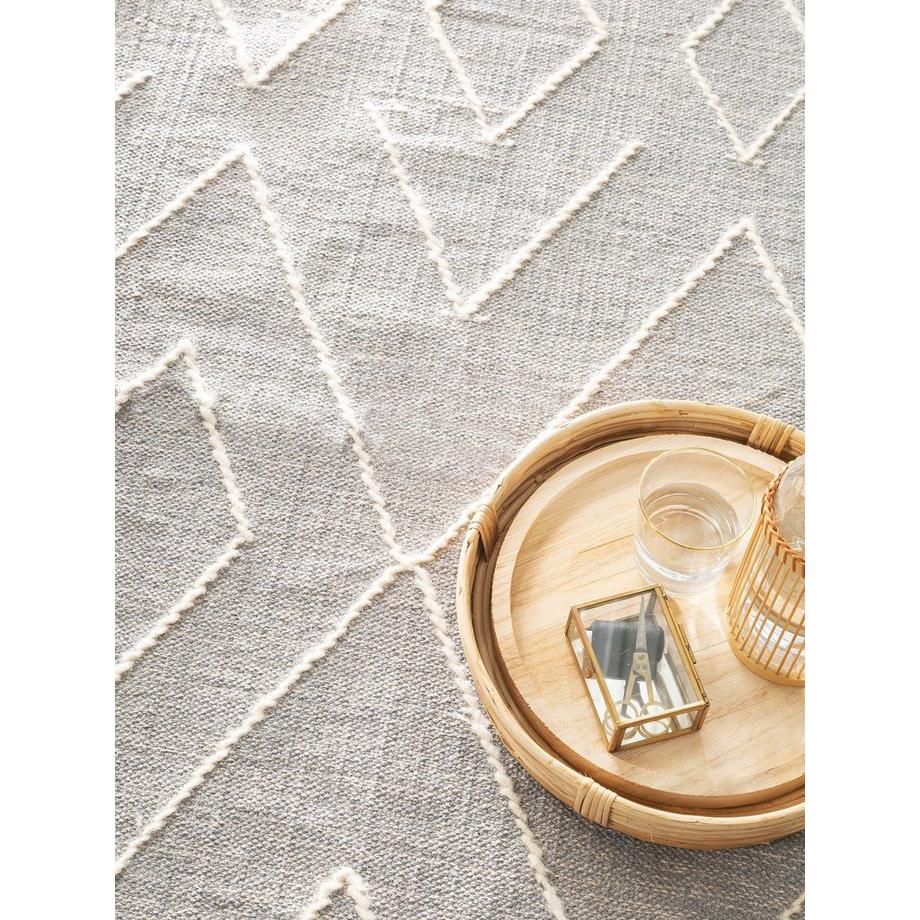 Benuta Tappeto di cotone Sydney Grigio chiaro  