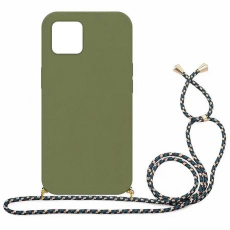 mobileup  Eco Case mit Kordel iPhone 13 - Military Green 
