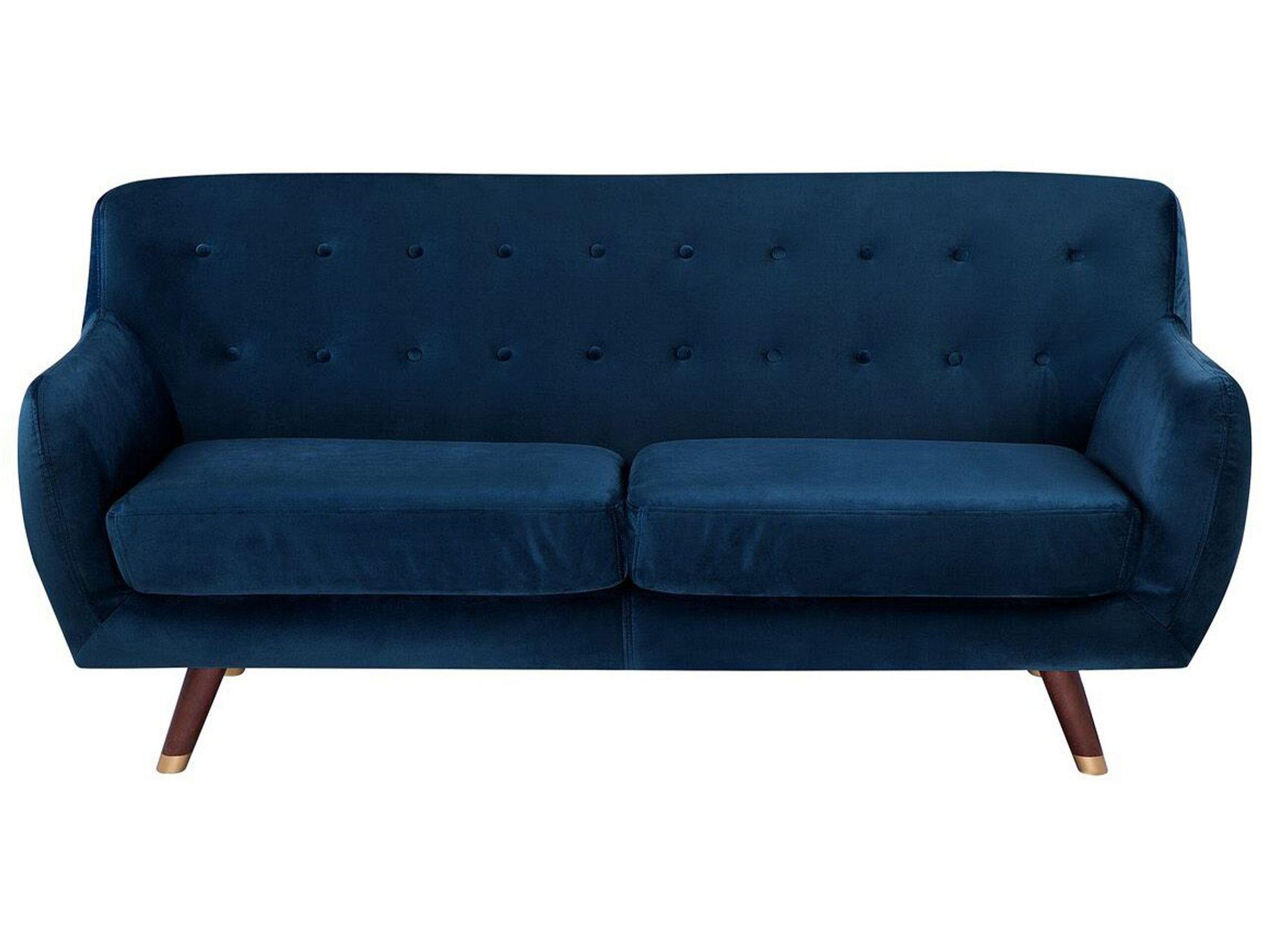 Beliani 3 Sitzer Sofa aus Samtstoff Glamourös BODO  