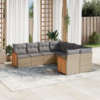 VidaXL set divano da giardino Polirattan  