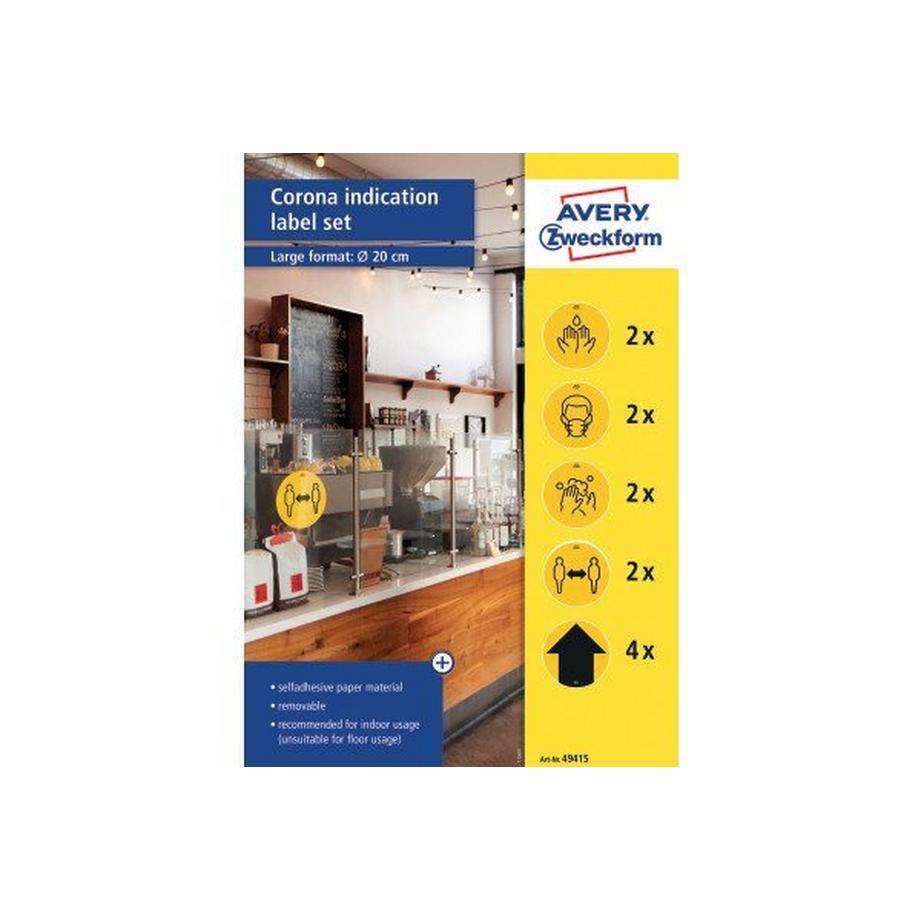 Avery Zweckform  AVERY ZWECKFORM Hinweis-Aufkleber DE 20cm, 12 Stück 