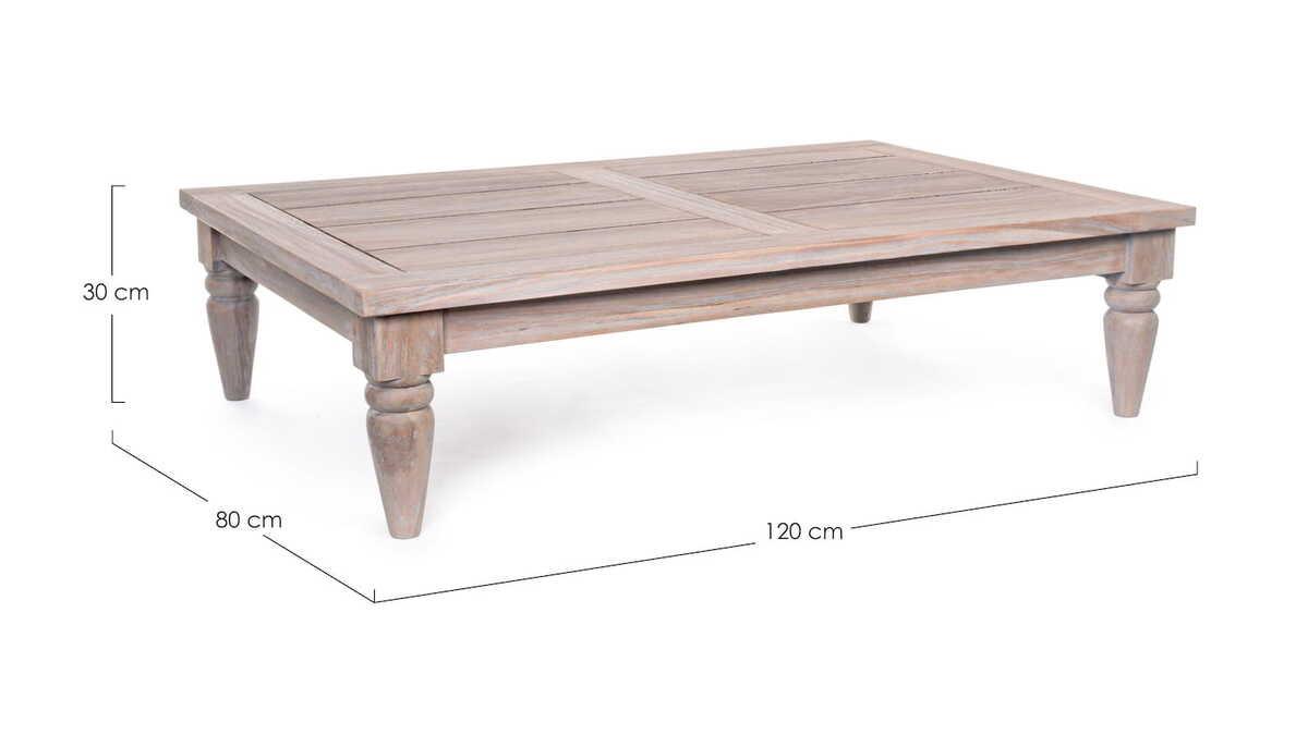 mutoni Table basse de jardin en bois Bali (FSC) 120x80  