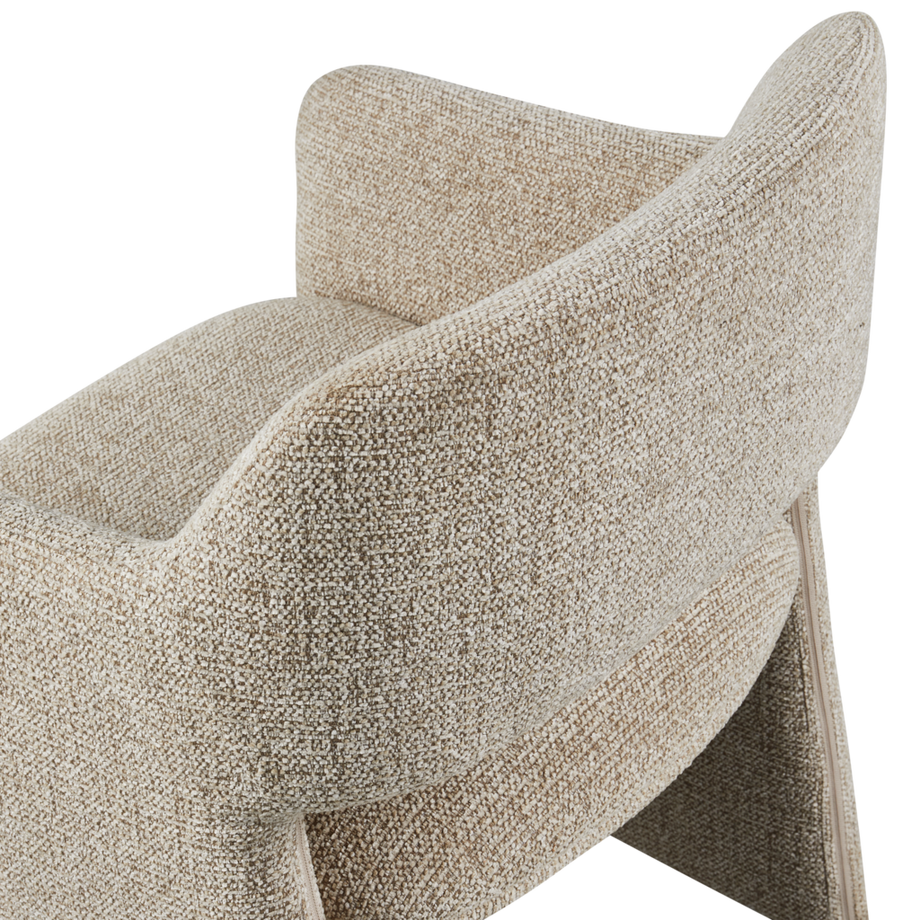 mutoni Sedia da pranzo Lyric con rotelle greige  