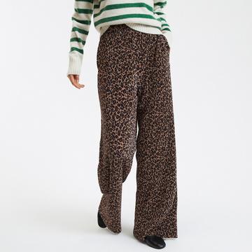 Weite Hose mit Leopardenmuster