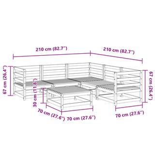 VidaXL Garten sofagarnitur pine wood  