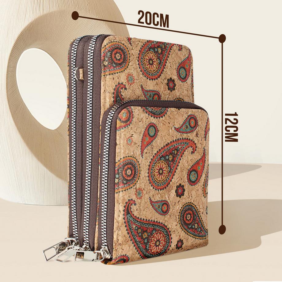 Avizar EcoCork Borsa Telefono Tessuto Sughero  