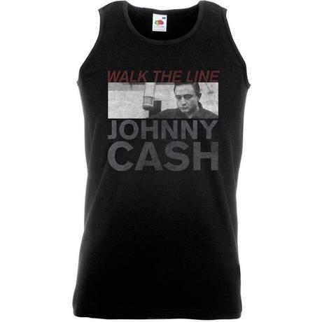 Johnny Cash Walk The Line Top Senza Maniche  