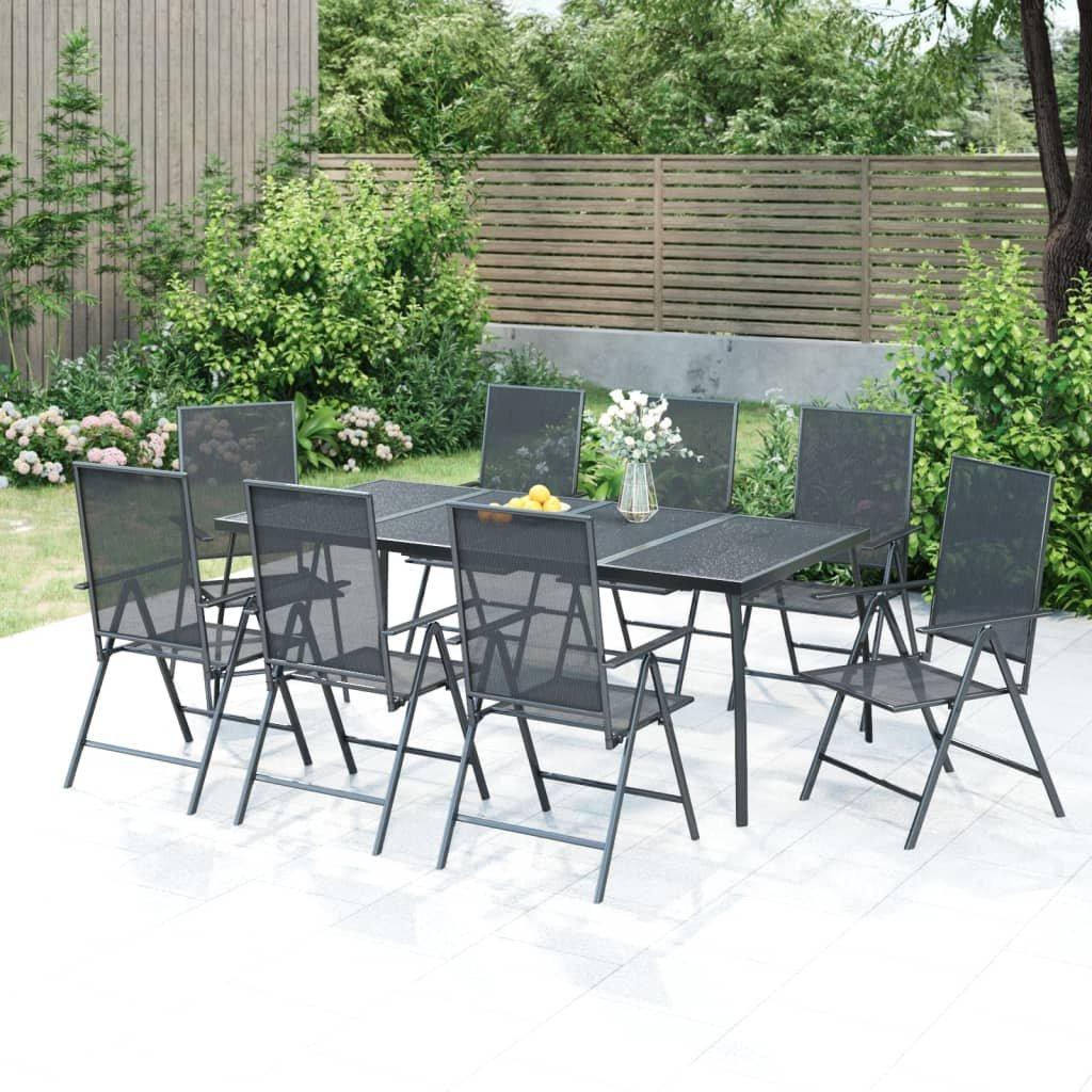 VidaXL set da pranzo da giardino Acciaio  