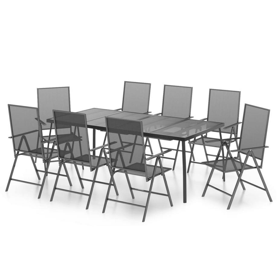 Ensemble de salle à manger de jardin acier