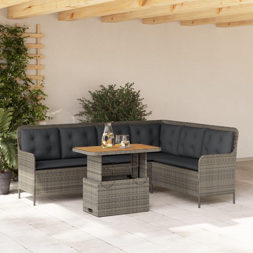 VidaXL set divano da giardino Polirattan  