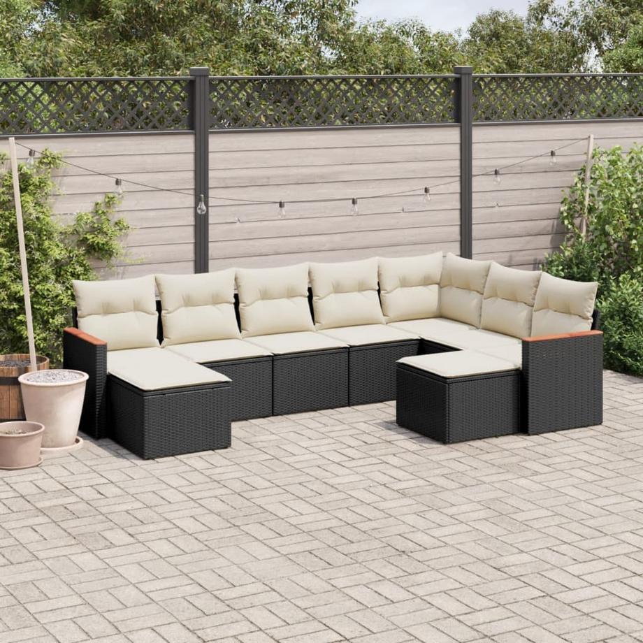 VidaXL Ensemble de canapés de jardin rotin synthétique  