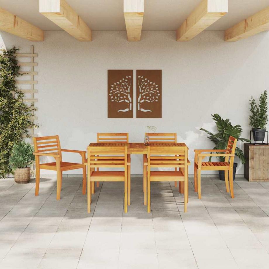 VidaXL Ensemble de jardin bois d'acacia massif  