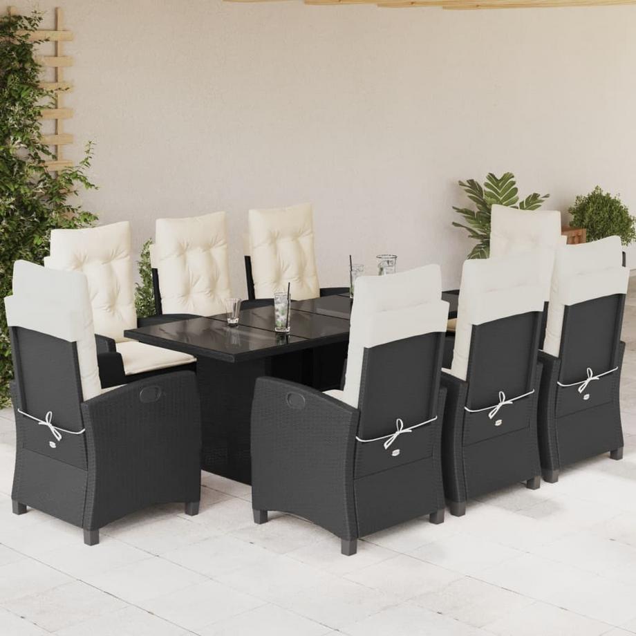 VidaXL Ensemble à manger de jardin rotin synthétique  