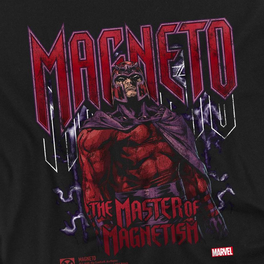 MARVEL X-Men Magneto Master of Magnetism T-Shirt a Maniche Lunghe  
