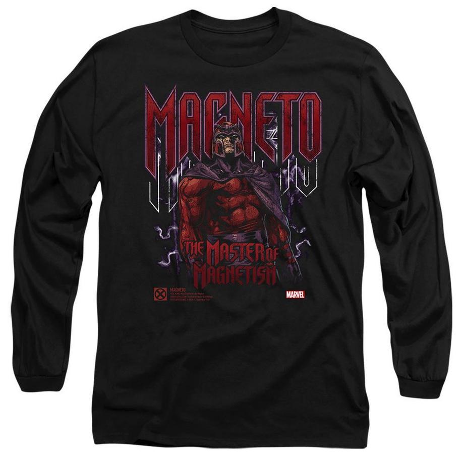 MARVEL X-Men Magneto Master of Magnetism T-Shirt a Maniche Lunghe  