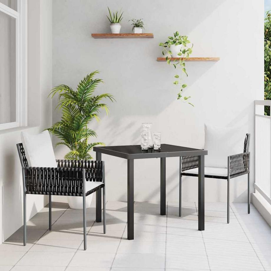 VidaXL Ensemble de salle à manger pour jardin poly rattan  