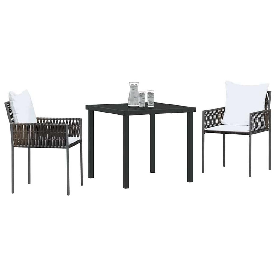 VidaXL Ensemble de salle à manger pour jardin poly rattan  