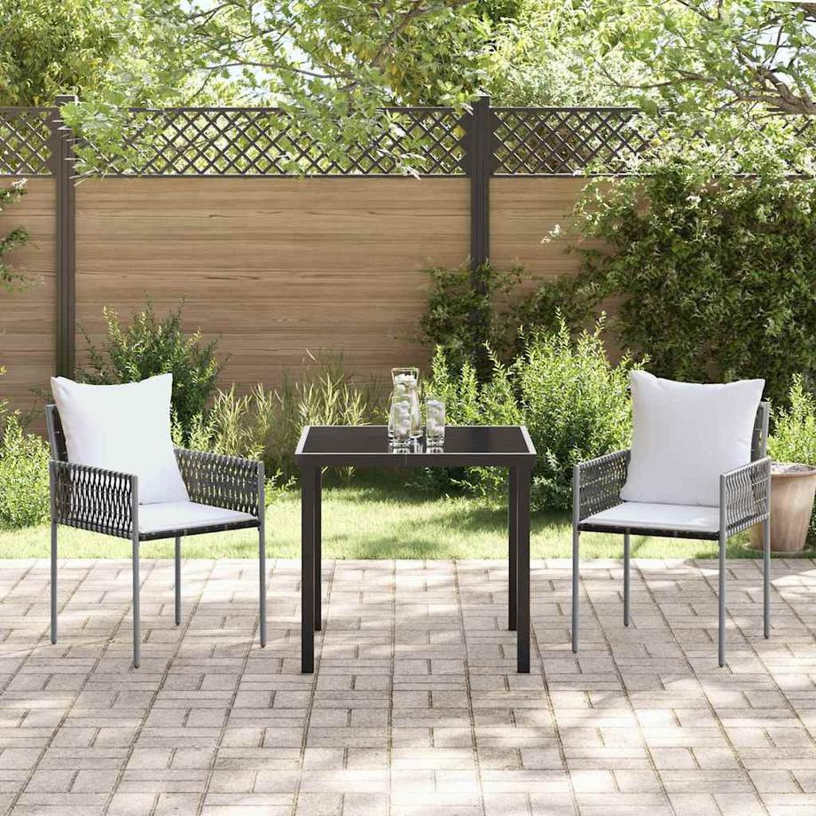 VidaXL Ensemble de salle à manger pour jardin poly rattan  