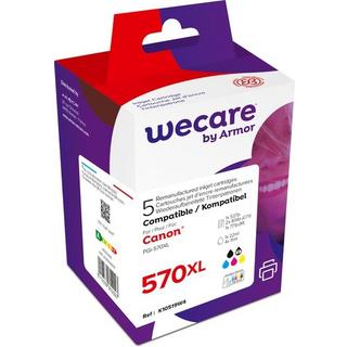 wecare  WECARE Multipack rebuilt XL BKCMY PGCL570/1 zu Canon PIXMA MG5750 22/11ml 