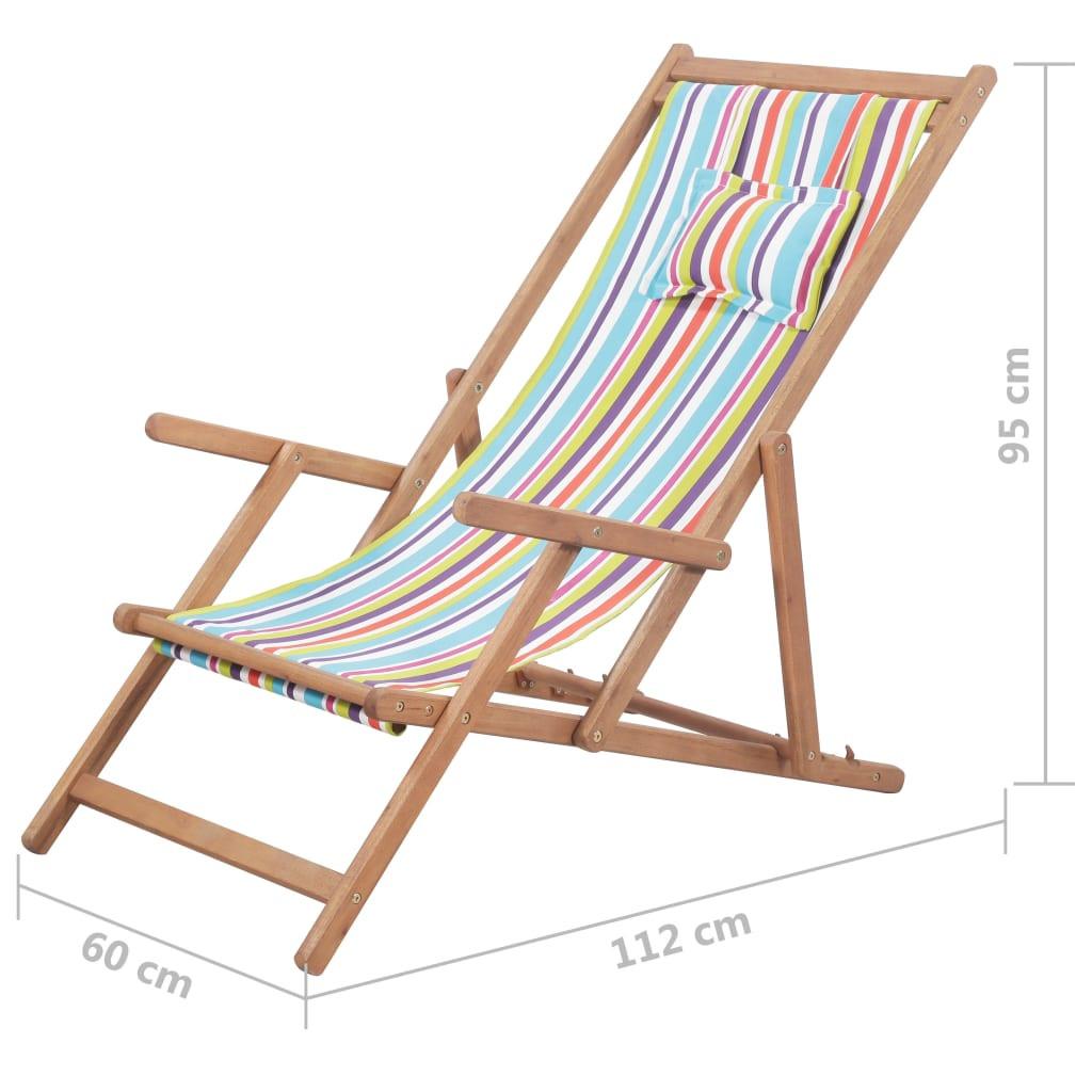 VidaXL Strandstuhl Holz  