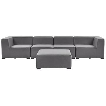 Sofa mit Ottomane aus Stoff Minimalistisch AREZZO