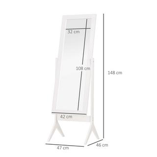 HOMCOM Miroir sur pied  