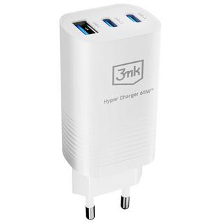 3mk Protection  Caricabatterie 2 USB-C + USB 65W GaN 3mk 