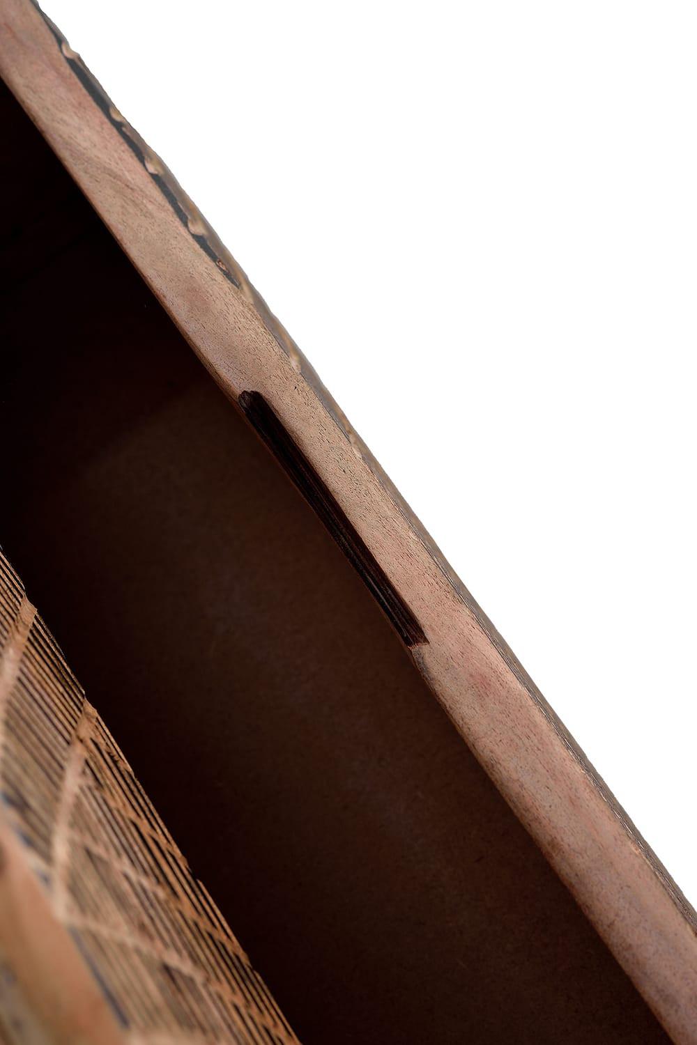 mutoni Table de chevet bois d'acacia naturel 57x50  