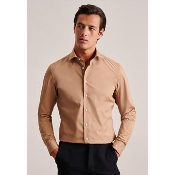 Performance-Hemd Slim Fit Langarm Uni