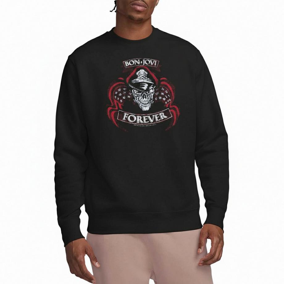 Bon Jovi Sweatshirt Graphique Crâne Forever  