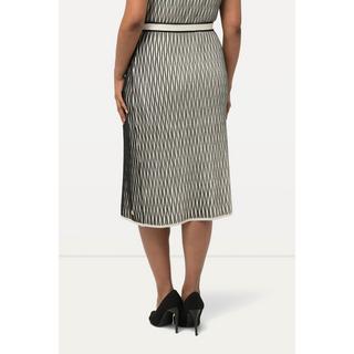 Ulla Popken Gonna in maglia Misto lana Effetto 3D Cintura elastica  