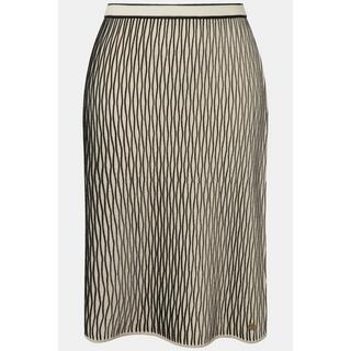 Ulla Popken Gonna in maglia Misto lana Effetto 3D Cintura elastica  