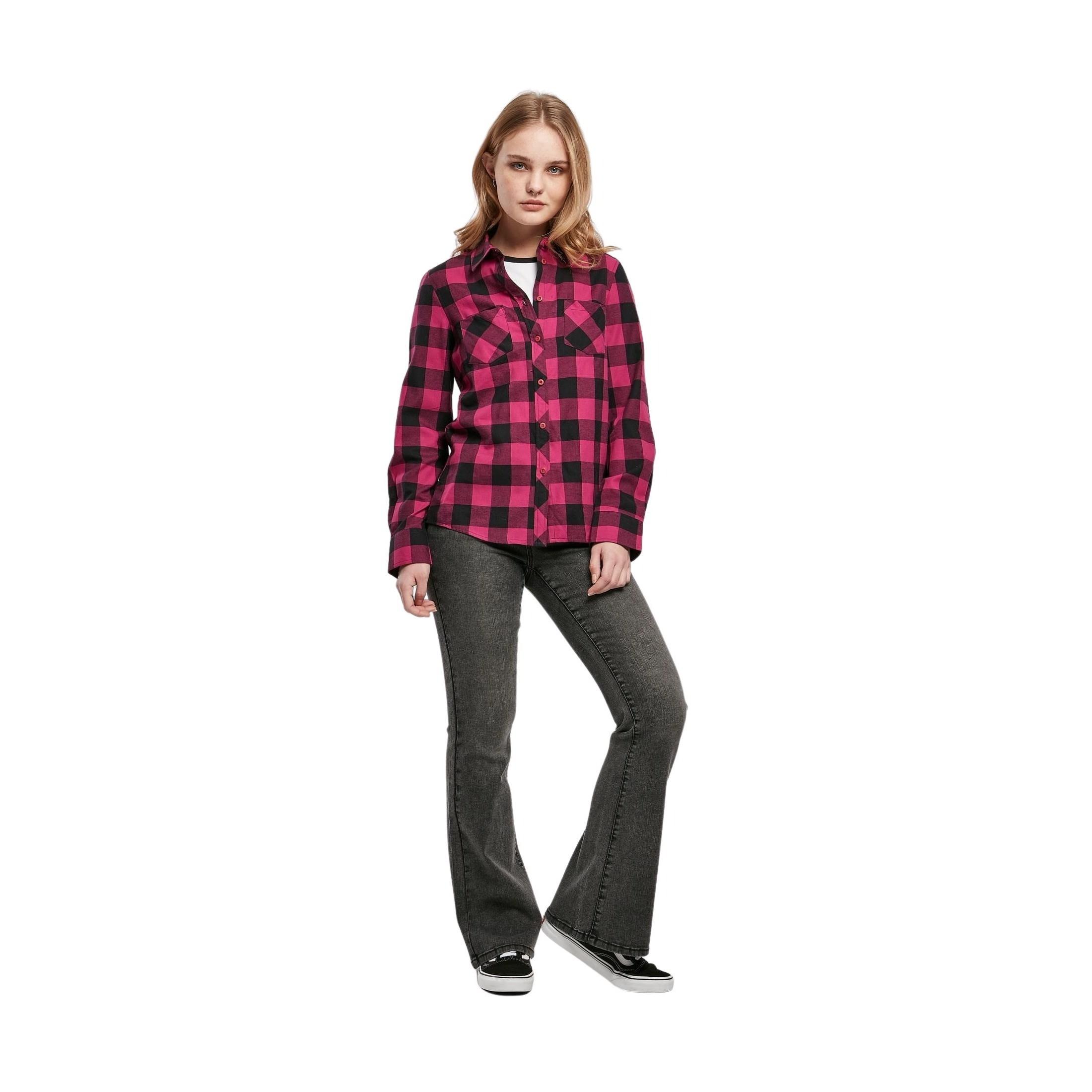 URBAN CLASSICS Flanell Karierte Turnup Bluse  