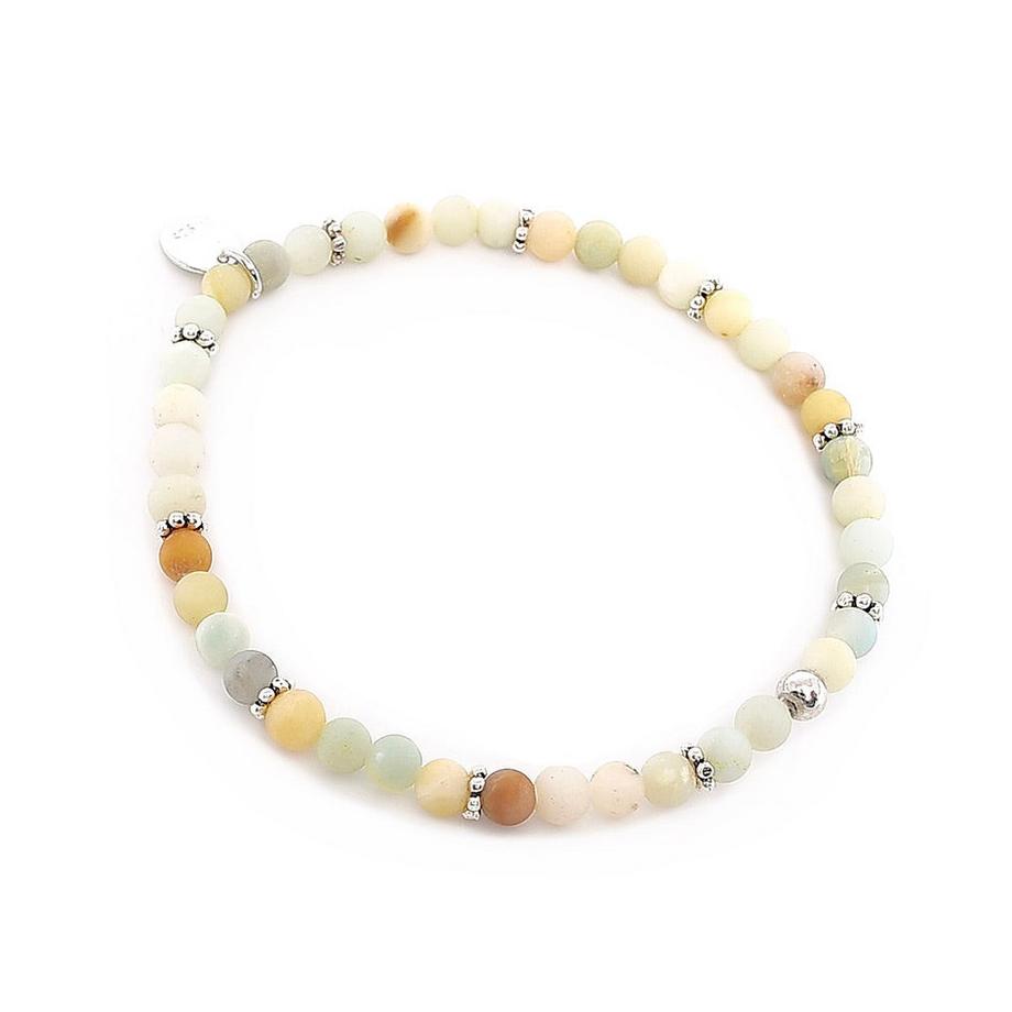 Balibay  Elena  Stretch Armband mit Amazonit & 925 Silber 