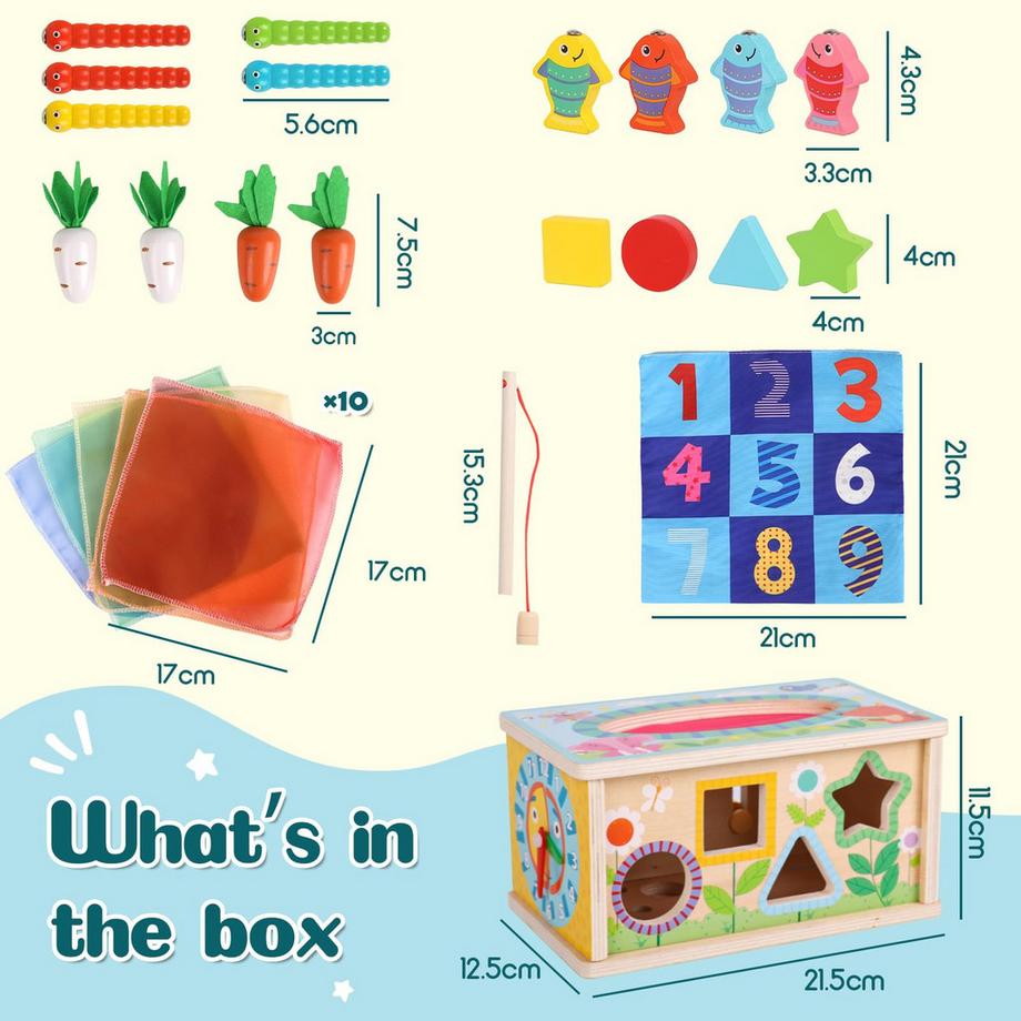 Activity-board  Taschentuchbox Baby ab 6 Monaten, Motorisches Spielzeug 