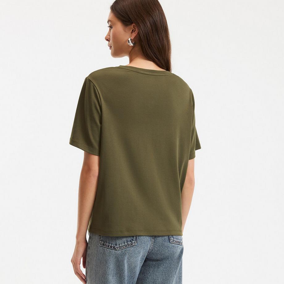 La Redoute Collections T-Shirt Scollo a V Maniche Corte  