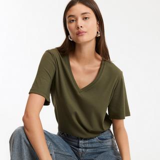 La Redoute Collections T-Shirt Col V Manches Courtes  