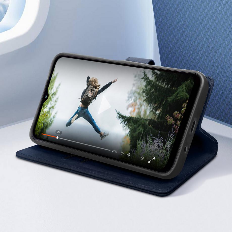 Avizar  Étui iPhone X et XS Folio Bleu Nuit 