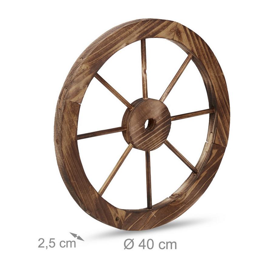 B2X  Roues de chariot en bois - lot de 3 