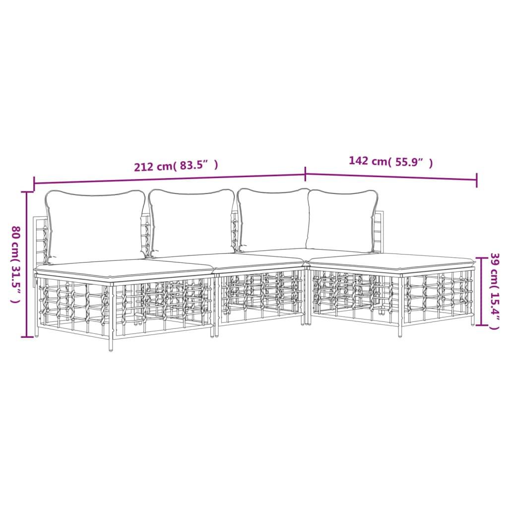 VidaXL Garten lounge set poly-rattan  