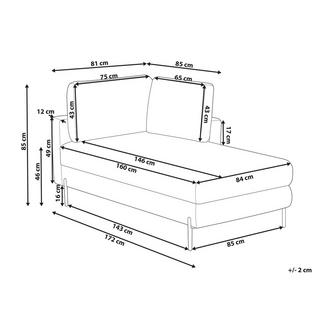 Beliani Chaiselongue aus Kunstleder Modern REBAIS  