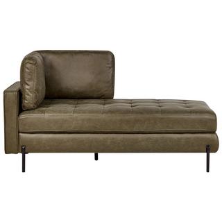 Beliani Chaise longue en Pelle sintetica Moderno REBAIS  