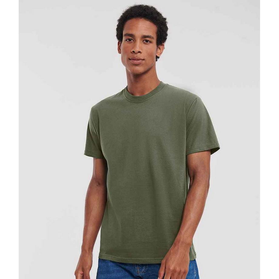 Russell Unifarbenes Kurzarm T-Shirt  