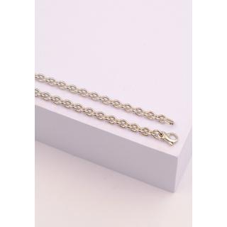 MUAU Schmuck  Collier Rundanker Weissgold 375, 3.9mm, 60cm 