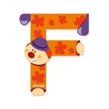 Janod Buchstaben Clown F  